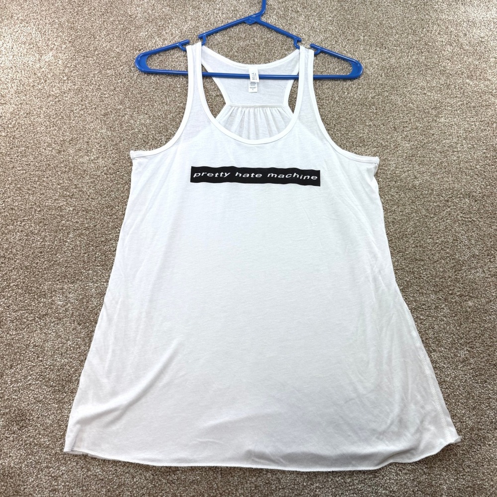 Pretty Hate Machine White Racerback Tank Top Womens L Rock Band Merch Flowy